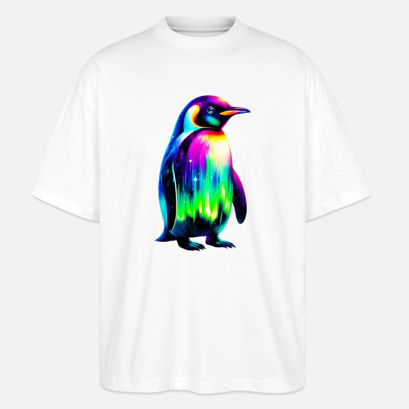 Pinguin - Stanley/Stella Oversized Unisex Bio T-Shirt Blaster 2.0 - Weiß