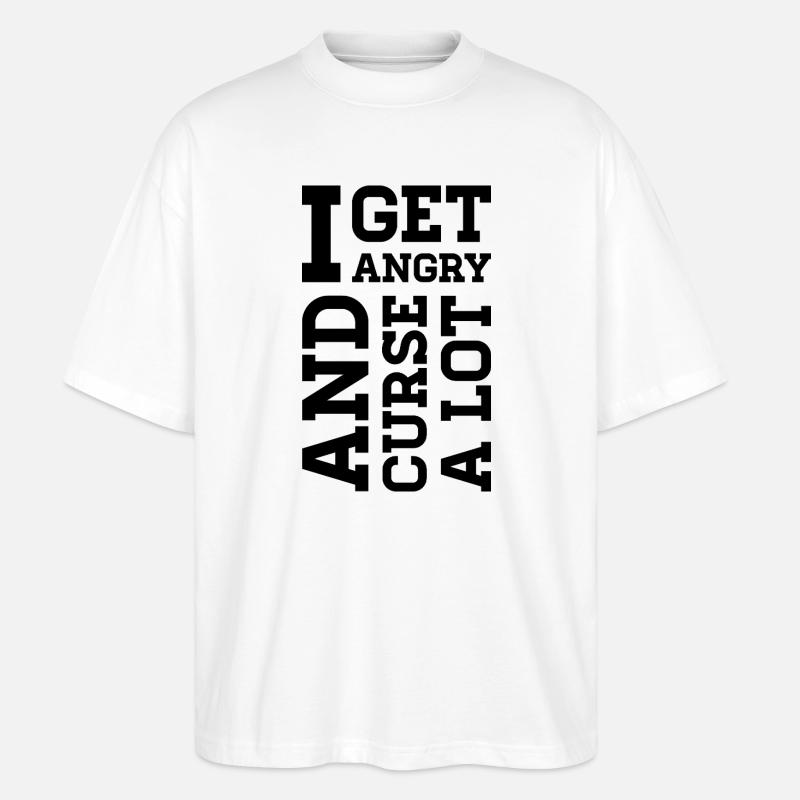 Wütend – Statement über Wut, Protest & Emotionen - Stanley/Stella Oversized Unisex Bio T-Shirt Blaster 2.0 - Weiß