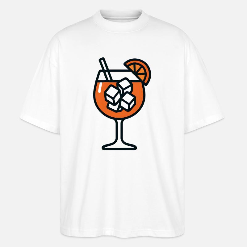 Party Spritz Glas Geschenkidee - Stanley/Stella Oversized Unisex Bio T-Shirt Blaster 2.0 - Weiß