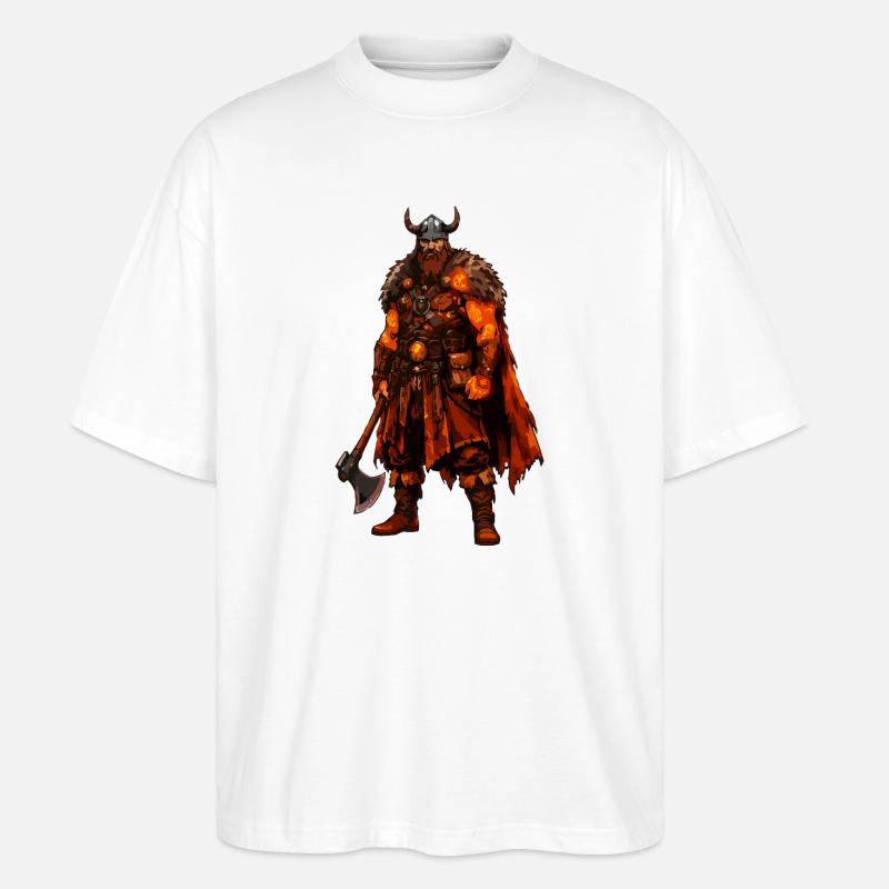 Wikinger Krieger - Stanley/Stella Oversized Unisex Bio T-Shirt Blaster 2.0 - WeiĂź