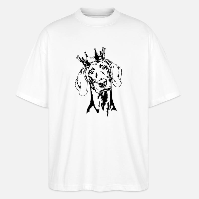Weimaraner Krone Chiens Chien Wilsigns - T-shirt bio Blaster 2.0 coupe oversize Stanley/Stella Unisexe - blanc