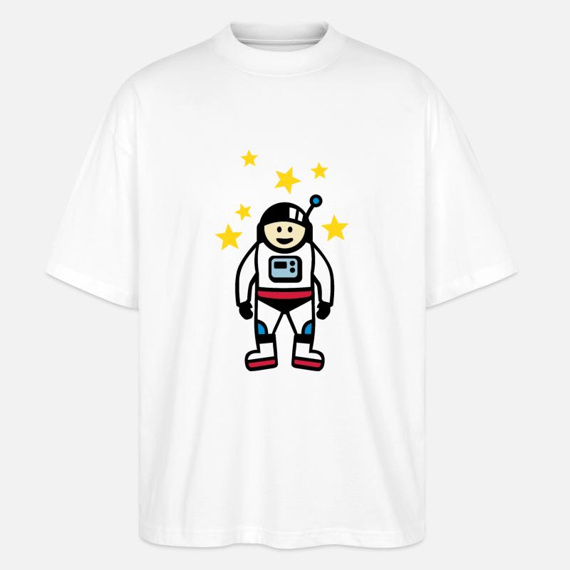 Astronaut - Stanley/Stella Oversized Unisex Bio T-Shirt Blaster 2.0 - Weiß