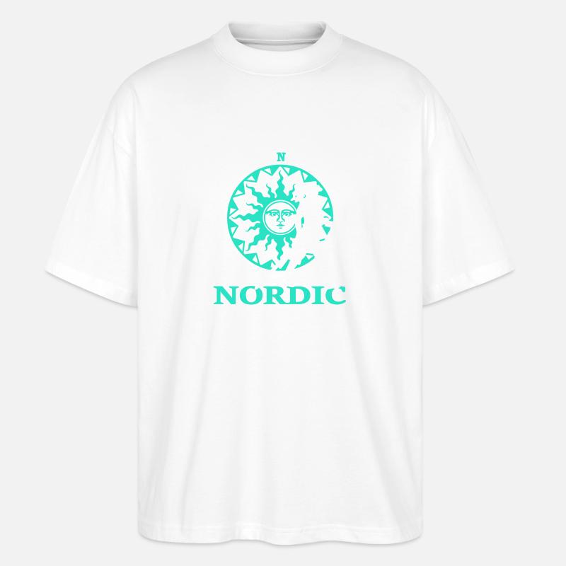Nordic 2C - Farbwechsel - Stanley/Stella Oversized Unisex Bio T-Shirt Blaster 2.0 - Weiß