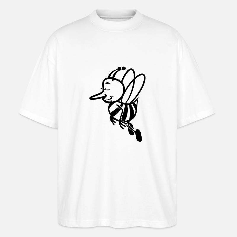 Bee mouche douce - T-shirt bio Blaster 2.0 coupe oversize Stanley/Stella Unisexe - blanc