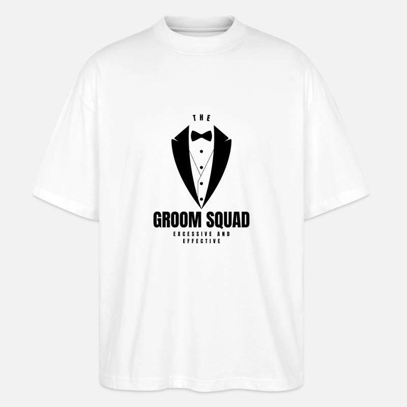 Groom Squad - Stanley/Stella Oversized Unisex Bio T-Shirt Blaster 2.0 - Weiß
