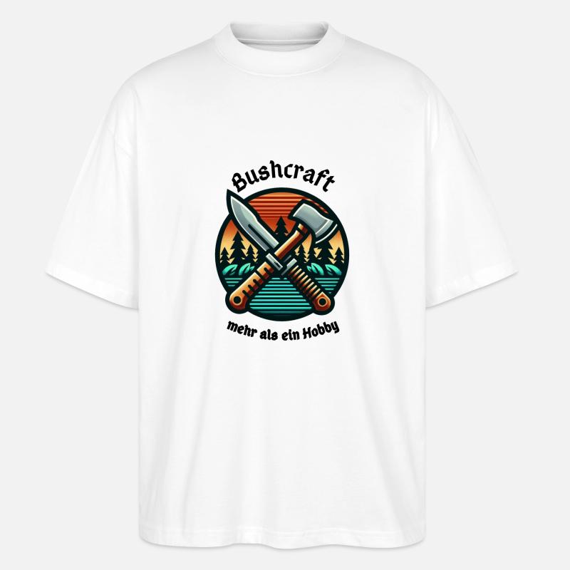 Bushcraft als Lebenseinstellung - Stanley/Stella Oversized Unisex Bio T-Shirt Blaster 2.0 - Weiß