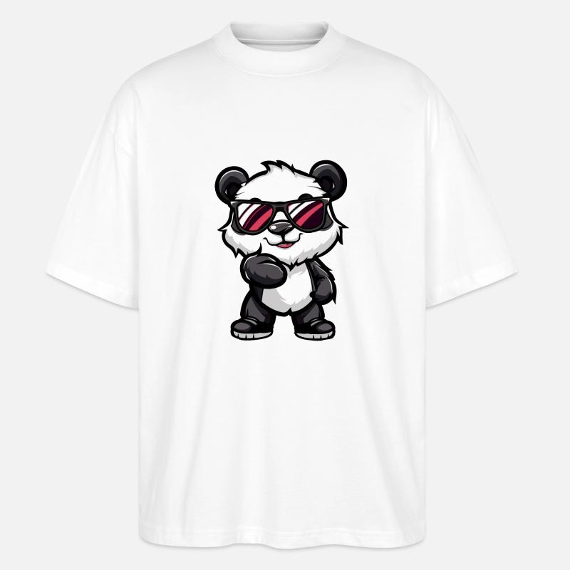Panda Comic Cool - Stanley/Stella Oversized Unisex Bio T-Shirt Blaster 2.0 - Weiß