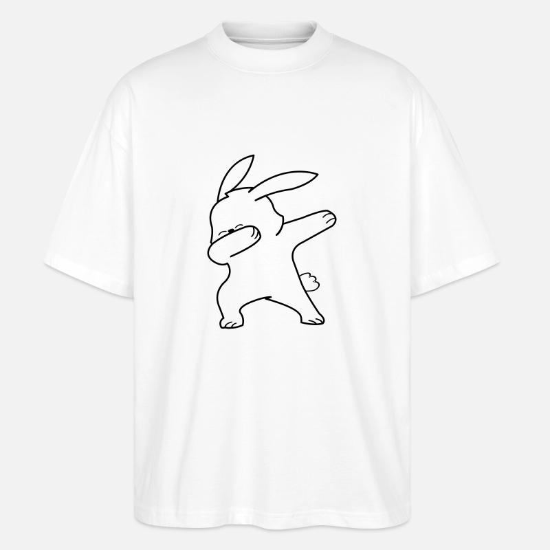 dabbing bunny - Stanley/Stella Oversized Unisex Bio T-Shirt Blaster 2.0 - Weiß