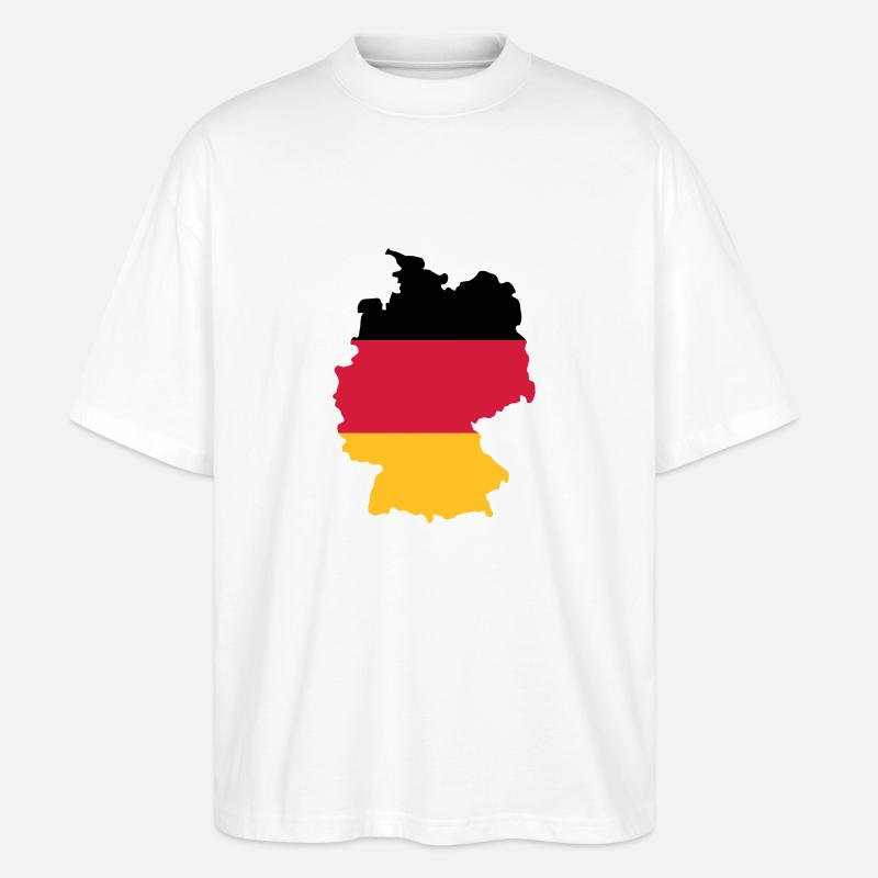 Deutschland - Stanley/Stella Oversized Unisex Bio T-Shirt Blaster 2.0 - Weiß