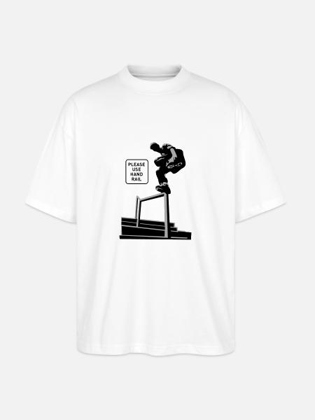 Handrail - Stanley/Stella Oversized Unisex Organic T-shirt Blaster 2.0 - white