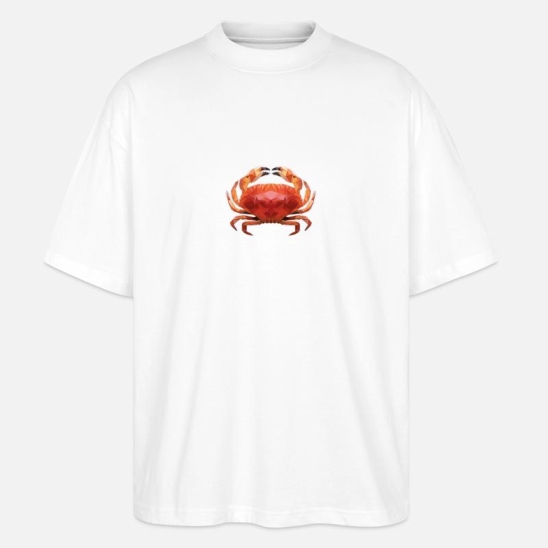 Low Poly Crab - Stanley/Stella Oversized Unisex Bio T-Shirt Blaster 2.0 - Weiß