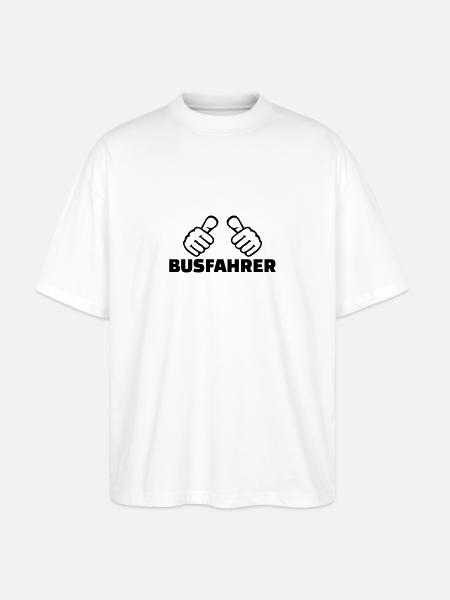 Busfahrer - Stanley/Stella Oversized Unisex Bio T-Shirt Blaster 2.0 - Weiß