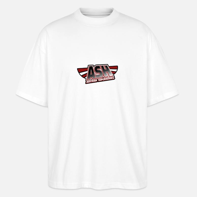 Austrian Superheroes - Stanley/Stella Oversized Unisex Bio T-Shirt Blaster 2.0 - Weiß