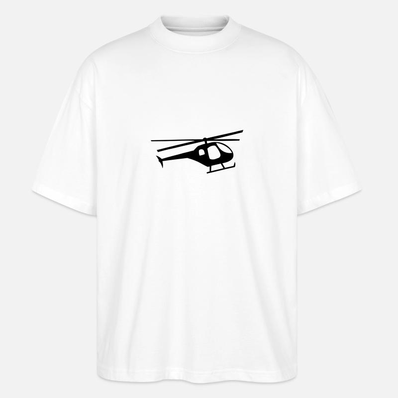 helicopter 3 - Stanley/Stella Oversized Unisex Organic T-shirt Blaster 2.0 - white
