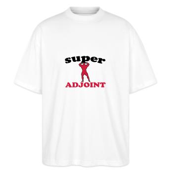 Super adjoint - T-shirt bio Blaster 2.0 coupe oversize Stanley/Stella Unisexe - blanc - Devant - Alina (178cm) & Michal (187cm)