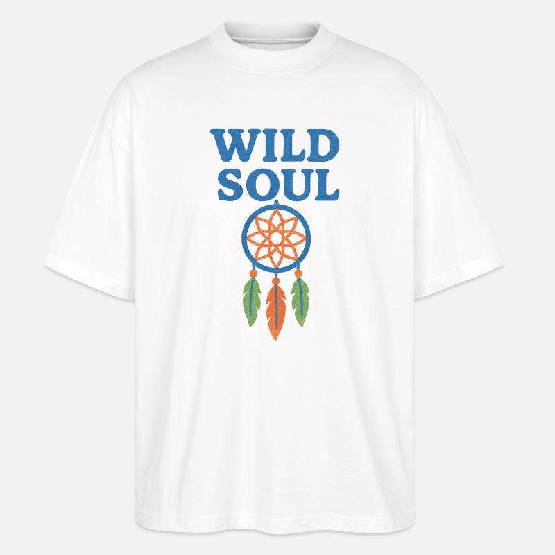 Wilde Seele Traumfänger - Stanley/Stella Oversized Unisex Bio T-Shirt Blaster 2.0 - Weiß
