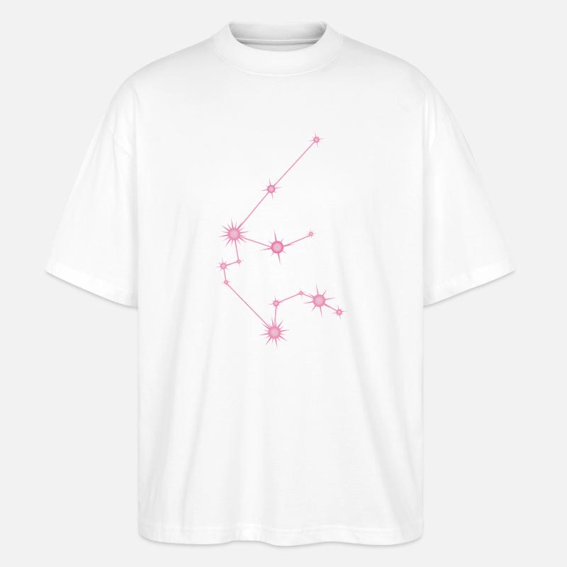Wassermann-Stern Sternbild Sternzeichen Pastellrosa - Stanley/Stella Oversized Unisex Bio T-Shirt Blaster 2.0 - Weiß