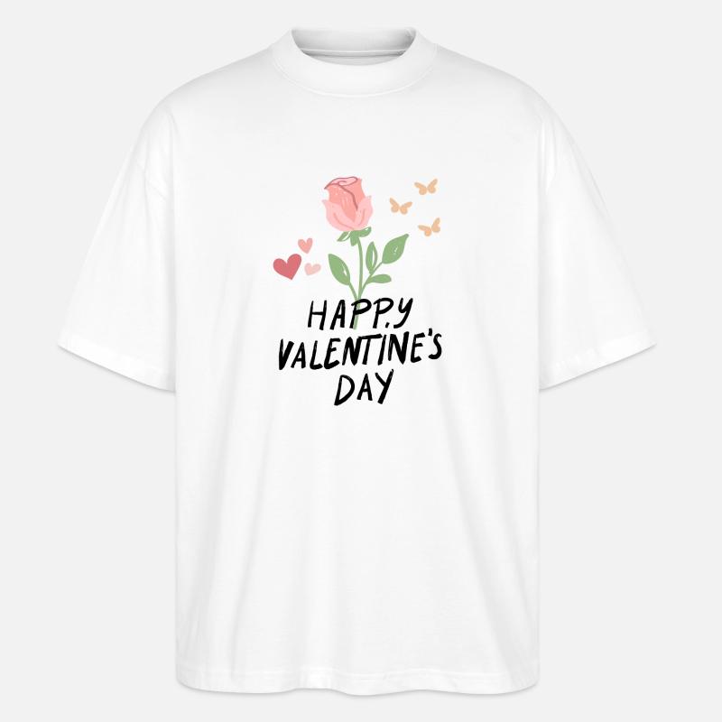 Joyeuse Saint-Valentin - T-shirt bio Blaster 2.0 coupe oversize Stanley/Stella Unisexe - blanc