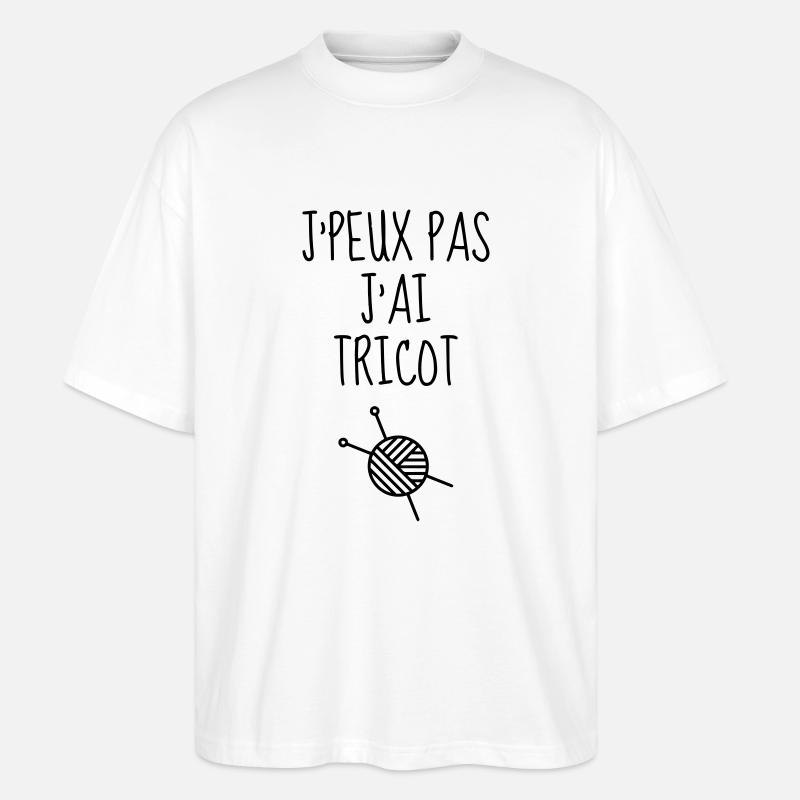 Stricken / stricker / Sticken / mode - Stanley/Stella Oversized Unisex Bio T-Shirt Blaster 2.0 - Weiß
