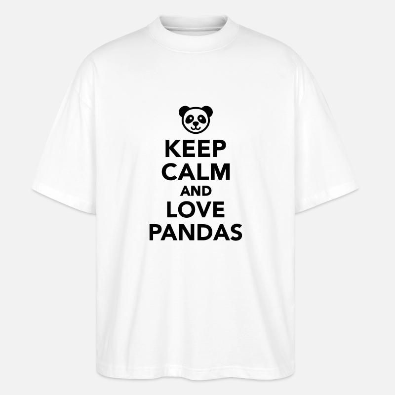 Panda - Stanley/Stella Oversized Unisex Bio T-Shirt Blaster 2.0 - Weiß