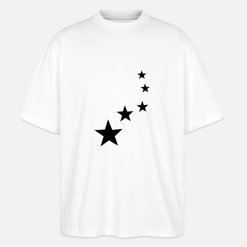 sterne - Stanley/Stella Oversized Unisex Bio T-Shirt Blaster 2.0 - Weiß