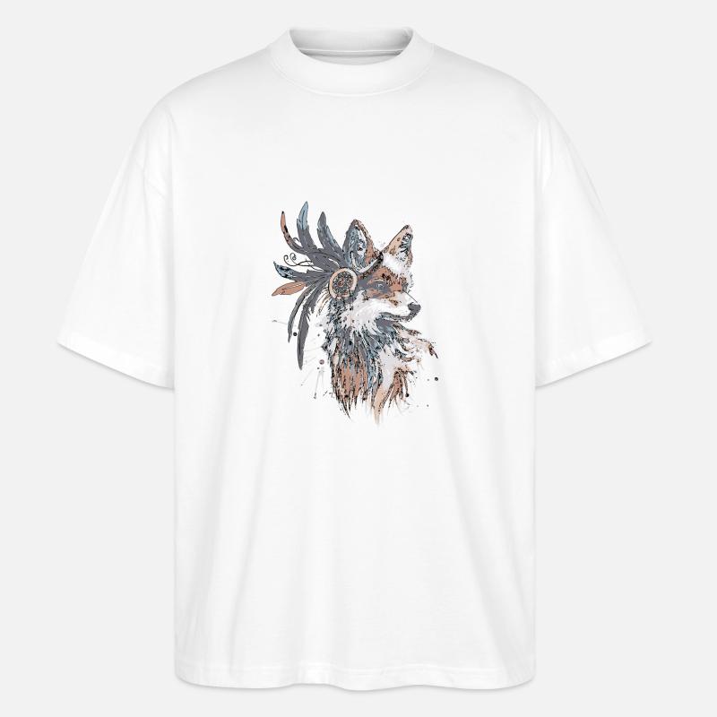 Fuchs - Stanley/Stella Oversized Unisex Bio T-Shirt Blaster 2.0 - Weiß