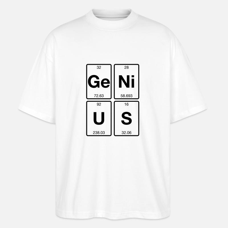 Genius Chemical Elements - Stanley/Stella Oversized Unisex Bio T-Shirt Blaster 2.0 - Weiß