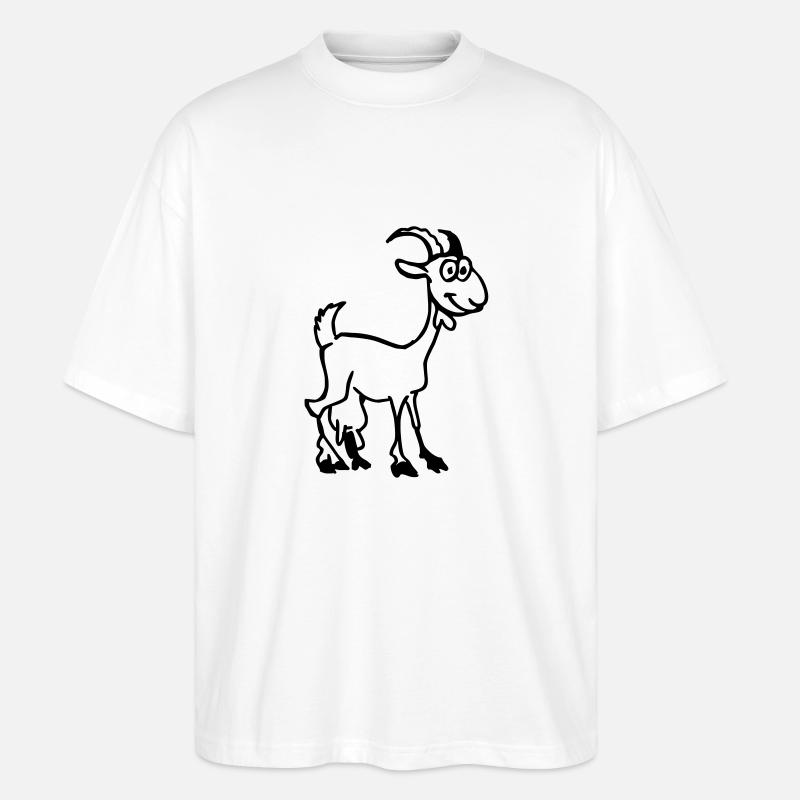 Ziegen Kitz - Stanley/Stella Oversized Unisex Bio T-Shirt Blaster 2.0 - Weiß