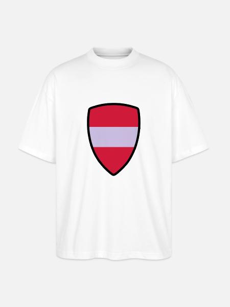 Austria flag - Stanley/Stella Oversized Unisex Organic T-shirt Blaster 2.0 - white