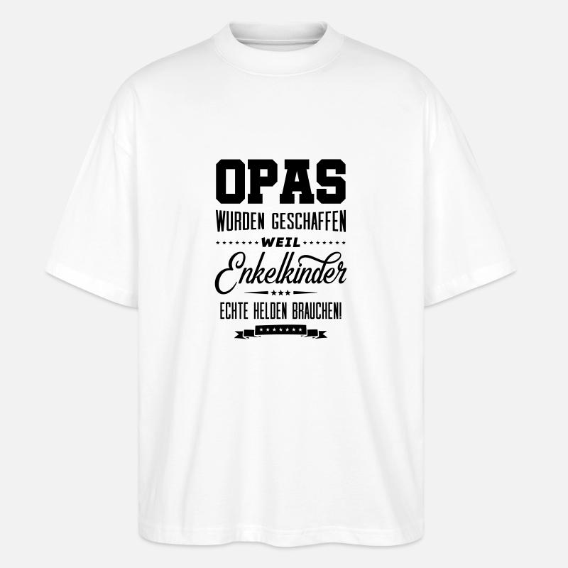 opas wahre helden - Stanley/Stella Oversized Unisex Bio T-Shirt Blaster 2.0 - Weiß