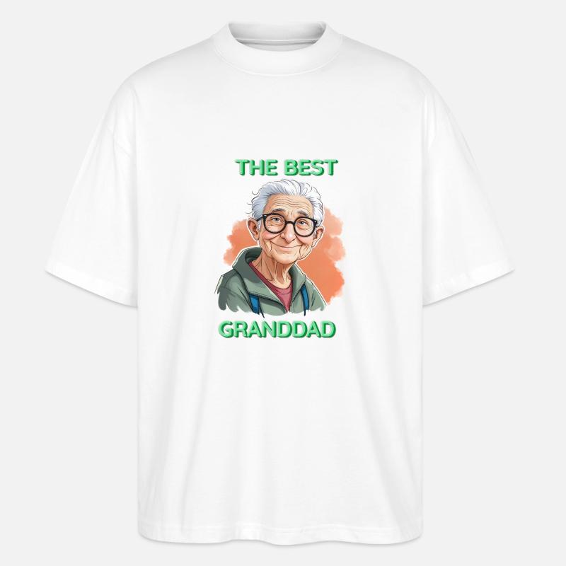 Der beste Großvater - Stanley/Stella Oversized Unisex Bio T-Shirt Blaster 2.0 - Weiß