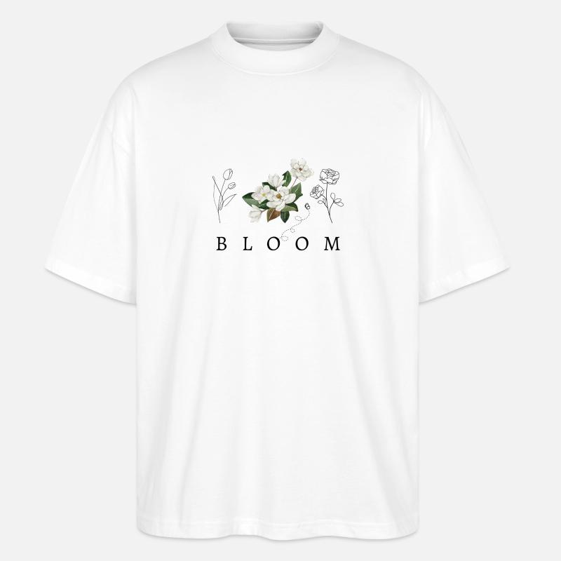 Bloom Floral Design - Stanley/Stella Oversized Unisex Bio T-Shirt Blaster 2.0 - Weiß