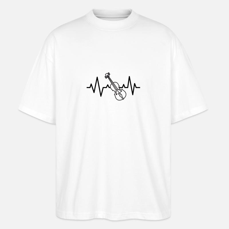 Violin lifeline design - Stanley/Stella Oversized Unisex Bio T-Shirt Blaster 2.0 - Weiß