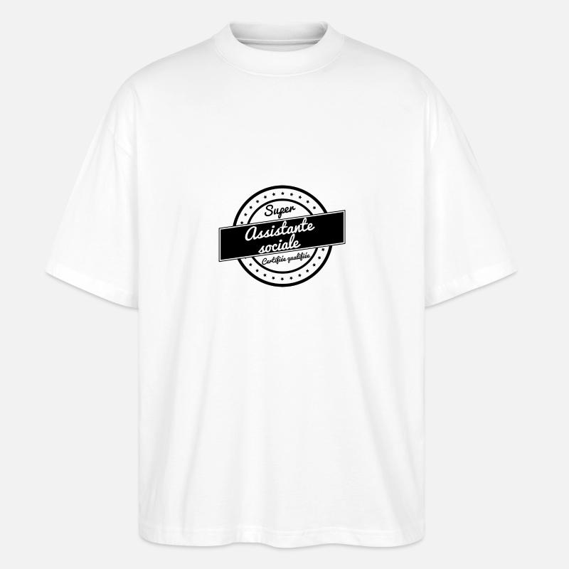 Super assistante sociale - T-shirt bio Blaster 2.0 coupe oversize Stanley/Stella Unisexe - blanc
