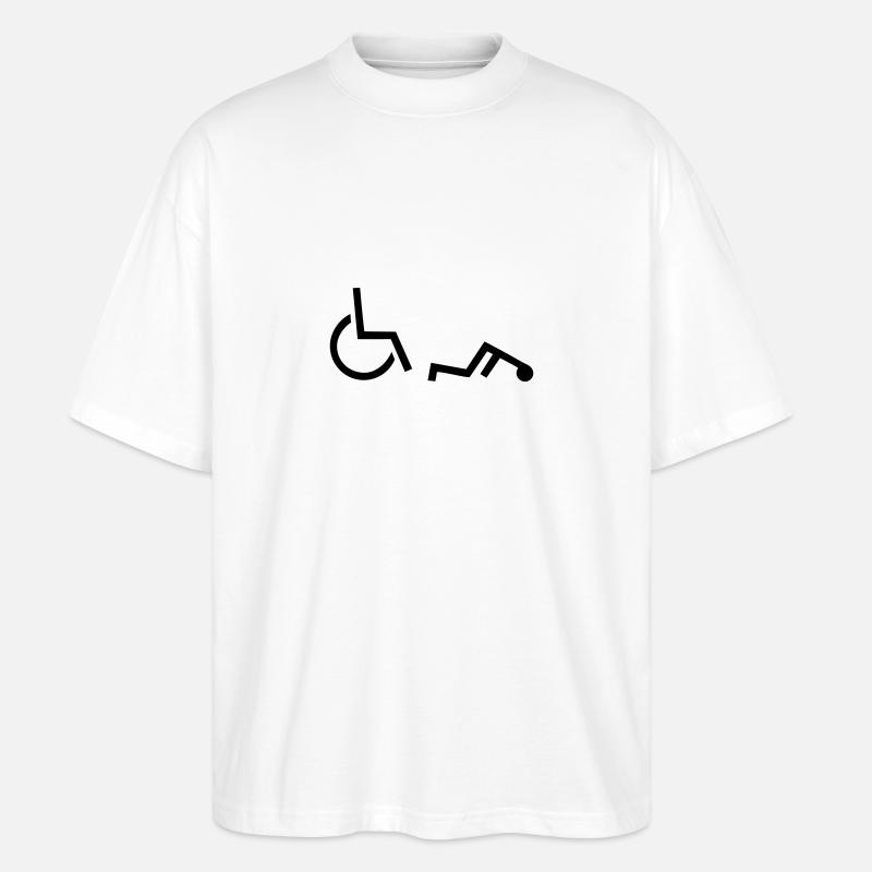 Chaise roulante - T-shirt bio Blaster 2.0 coupe oversize Stanley/Stella Unisexe - blanc