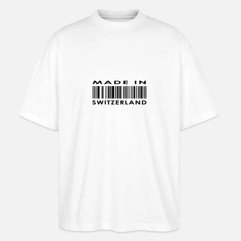 Made in Switzerland / Suisse - T-shirt bio Blaster 2.0 coupe oversize Stanley/Stella Unisexe - blanc