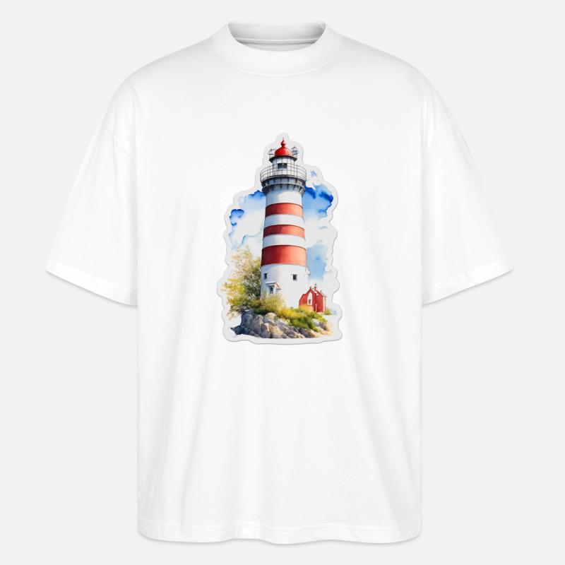 Leuchtturm - Stanley/Stella Oversized Unisex Bio T-Shirt Blaster 2.0 - Weiß