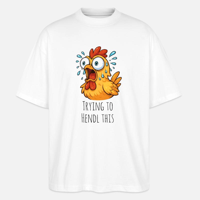 Trying to Hendl this Spruch - Stanley/Stella Oversized Unisex Bio T-Shirt Blaster 2.0 - Weiß