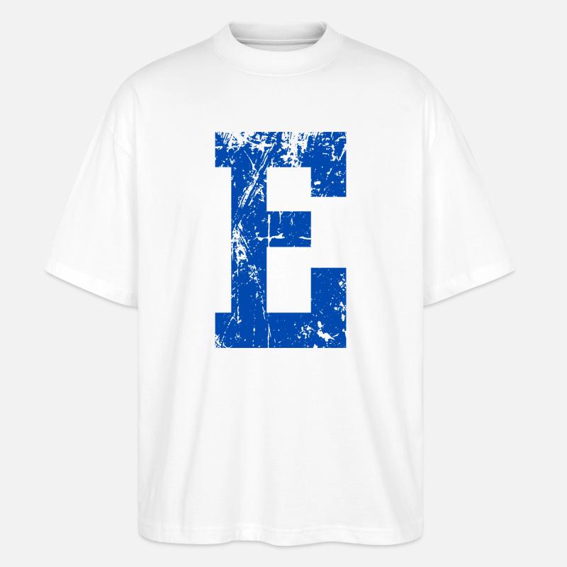 Letter e sport retro - Stanley/Stella Oversized Unisex Bio T-Shirt Blaster 2.0 - Weiß