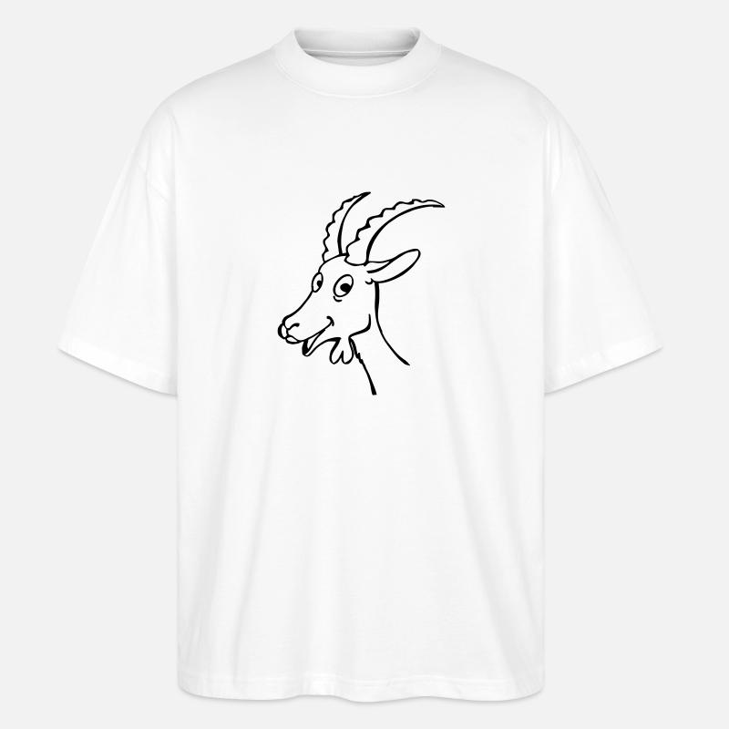 Ziegen Kitz - Stanley/Stella Oversized Unisex Bio T-Shirt Blaster 2.0 - Weiß