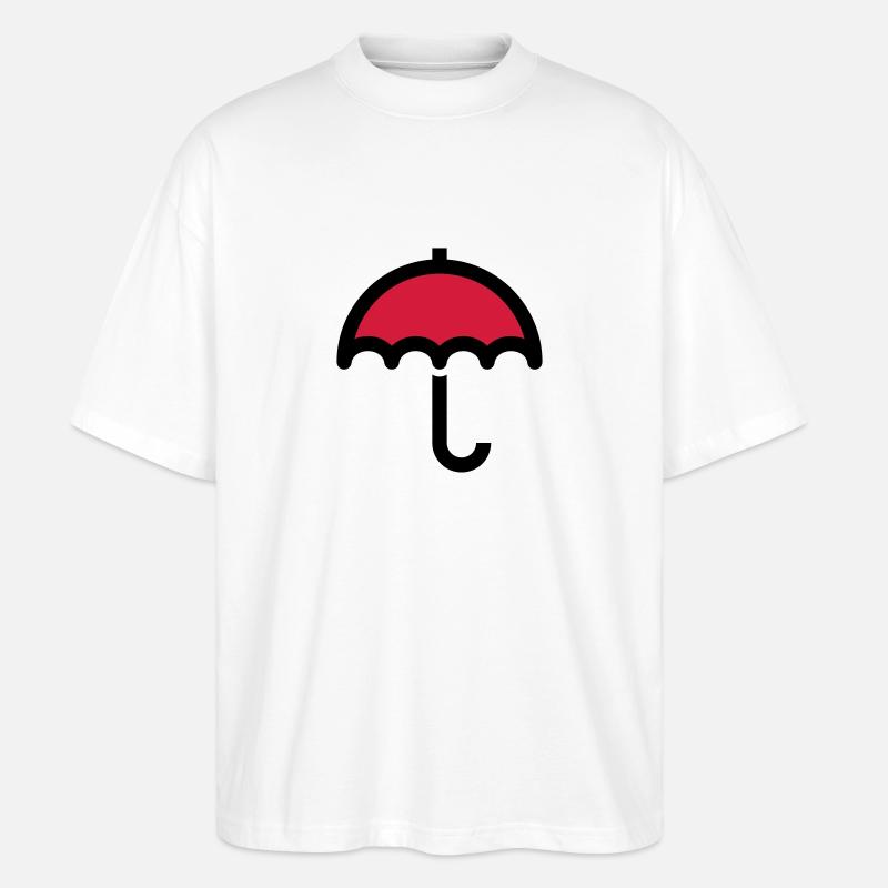 Regenschirm Icon Symbol - Stanley/Stella Oversized Unisex Bio T-Shirt Blaster 2.0 - Weiß