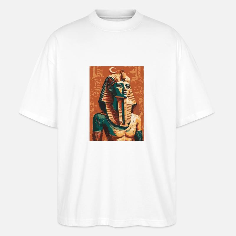 Pharao im Stein - Stanley/Stella Oversized Unisex Bio T-Shirt Blaster 2.0 - Weiß