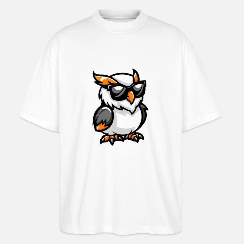 Eule Comic Cool - Stanley/Stella Oversized Unisex Bio T-Shirt Blaster 2.0 - Weiß