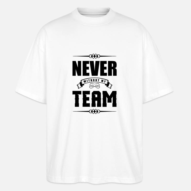 Jamais sans mon équipe - T-shirt bio Blaster 2.0 coupe oversize Stanley/Stella Unisexe - blanc