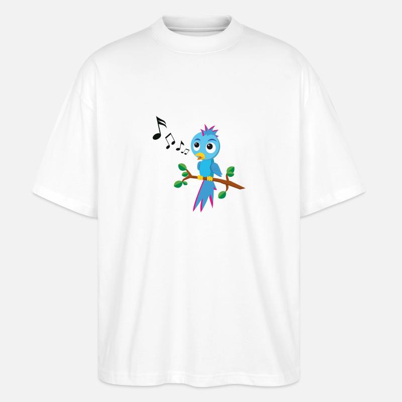 Petit oiseau chante / chante oiseau - T-shirt bio Blaster 2.0 coupe oversize Stanley/Stella Unisexe - blanc