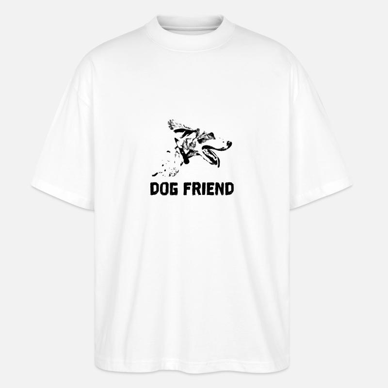 Hund Besterfreund - Stanley/Stella Oversized Unisex Bio T-Shirt Blaster 2.0 - Weiß