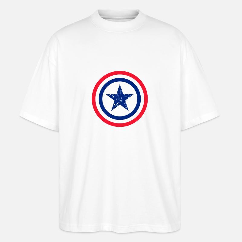 Stern Frankreich - Stanley/Stella Oversized Unisex Bio T-Shirt Blaster 2.0 - Weiß