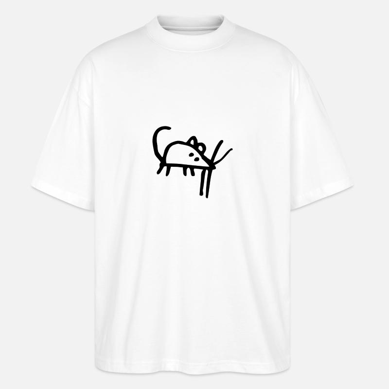 Souris douce (noir) - T-shirt bio Blaster 2.0 coupe oversize Stanley/Stella Unisexe - blanc