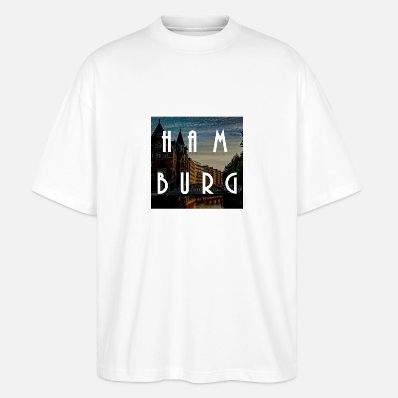 Hambourg - T-shirt bio Blaster 2.0 coupe oversize Stanley/Stella Unisexe - blanc