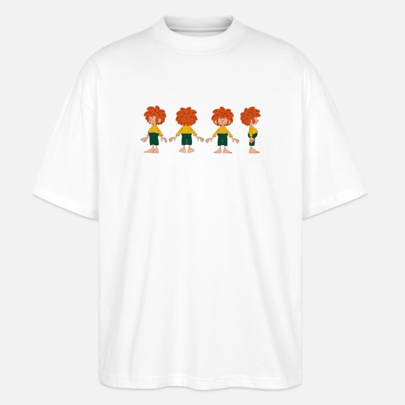 Pumuckl Sous Différents Angles - T-shirt bio Blaster 2.0 coupe oversize Stanley/Stella Unisexe - blanc